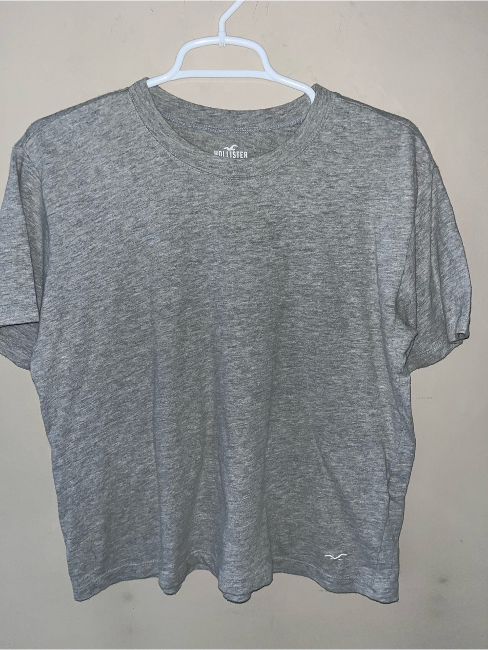 Hollister Women’s Grey Crew Neck T-Shirt